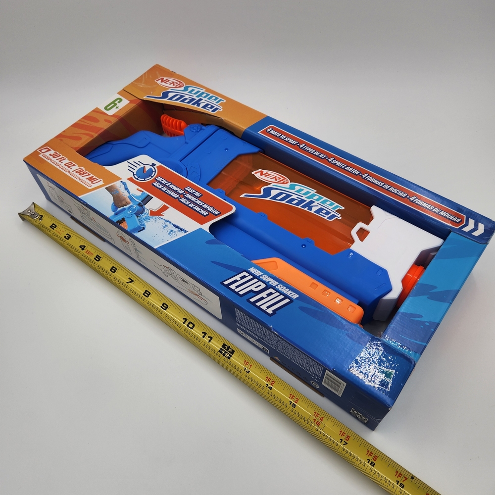 NERF Super Soaker Flip Fill Water Blaster - Blue and Orange - Picture 8 of 12